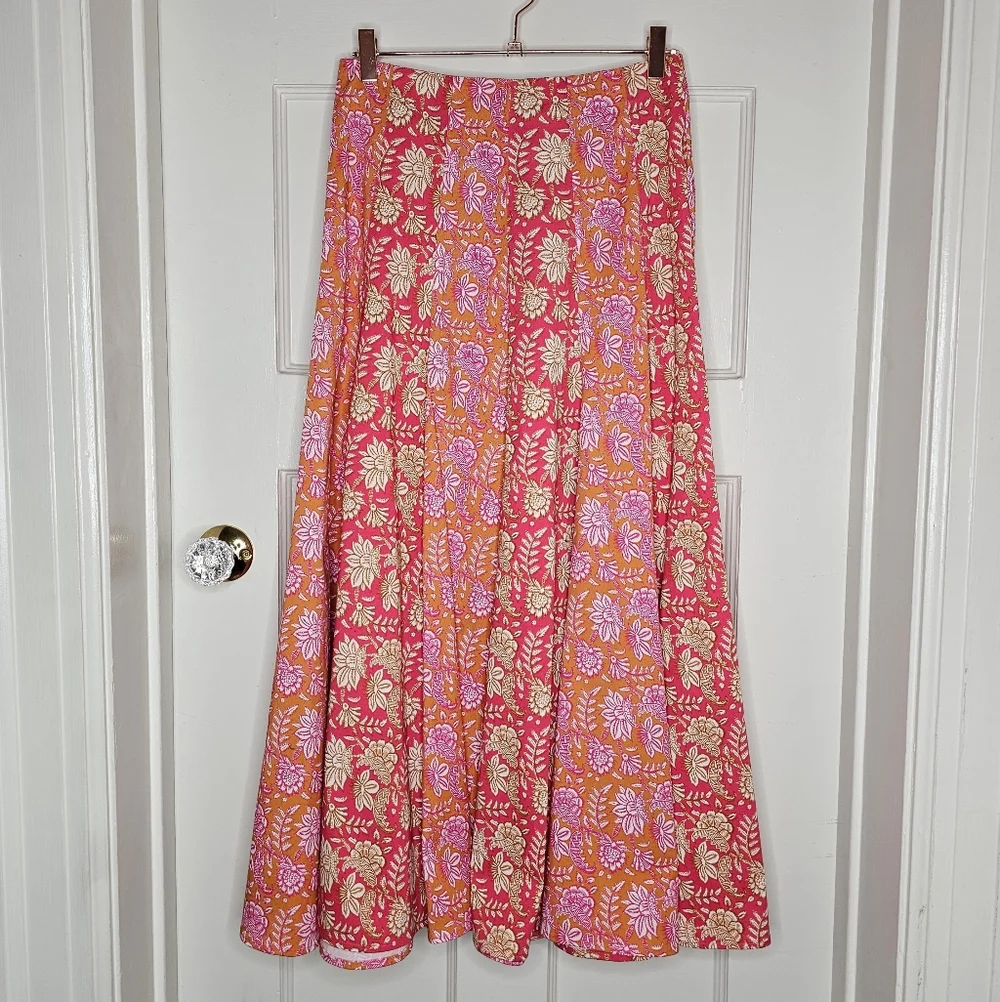 Figue Hayden Printed Skirt - Batik Floral Raspberry